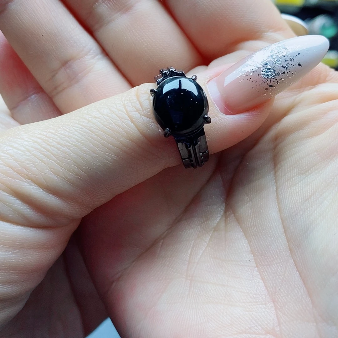 翡翠银S925镶嵌戒指翡翠A货