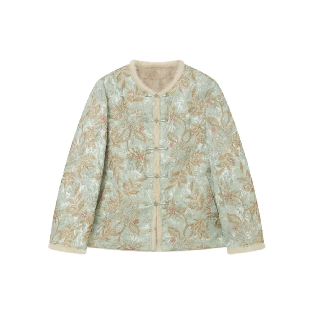 【如棠】新中式2025冬季国风高定双面双穿水貂外套2025冬季上衣