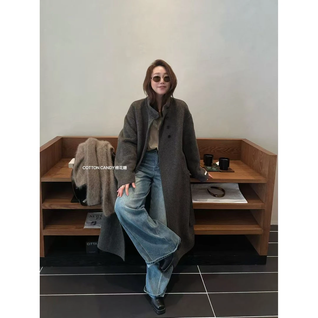鑫燃KIKI 羊驼毛绵羊毛复古高级感大衣 259727 MHT