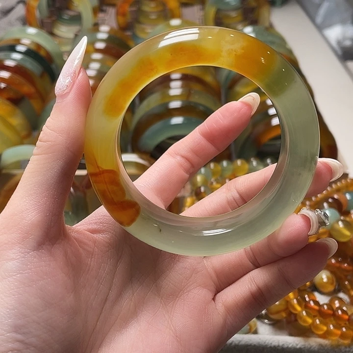 蛇纹石玉未镶嵌手镯56.5