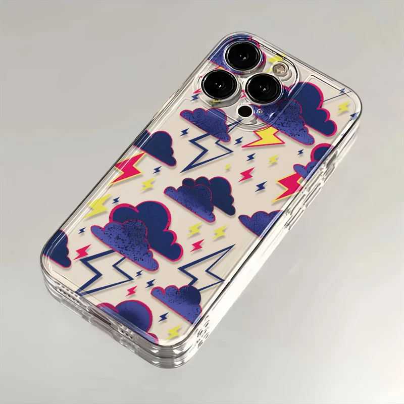 乌云闪电适用苹果iPhone16promax14小米15华为P70手机壳太空12MT