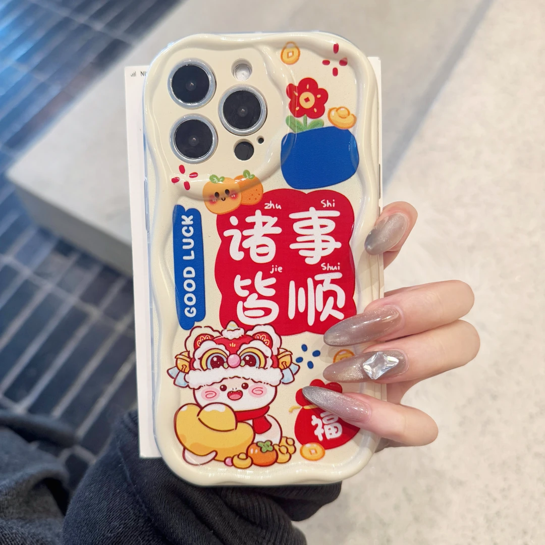 诸事皆顺适用华为mate60苹果oppo小米15/14/13pro防摔vivo手机壳