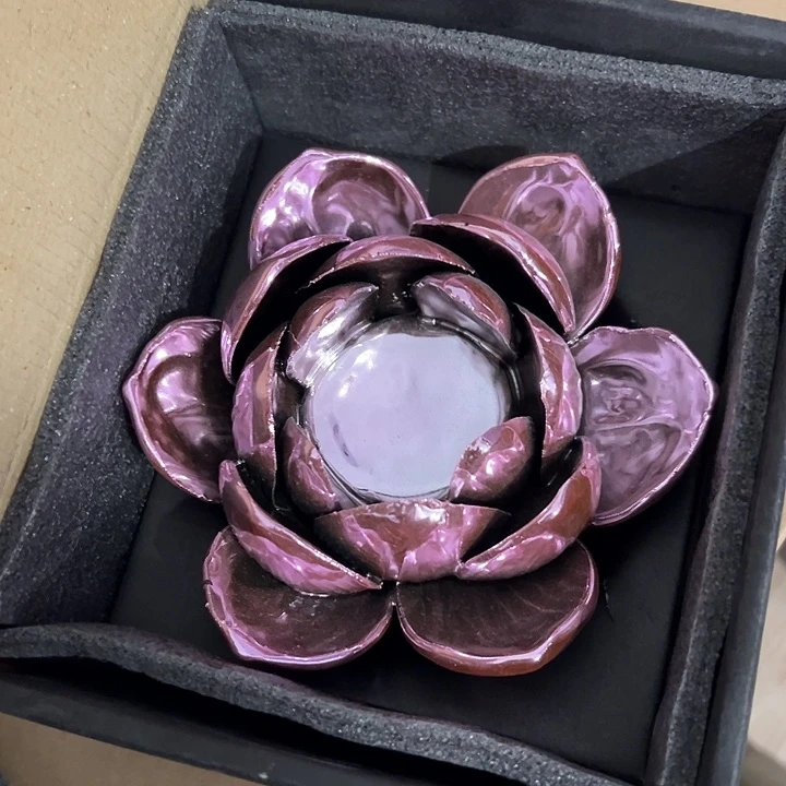 沐***陶瓷微瑕紫色烛台