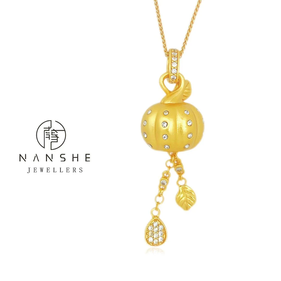 NANSHE/南奢 新中式南瓜葫芦流苏百搭轻奢项链L1045