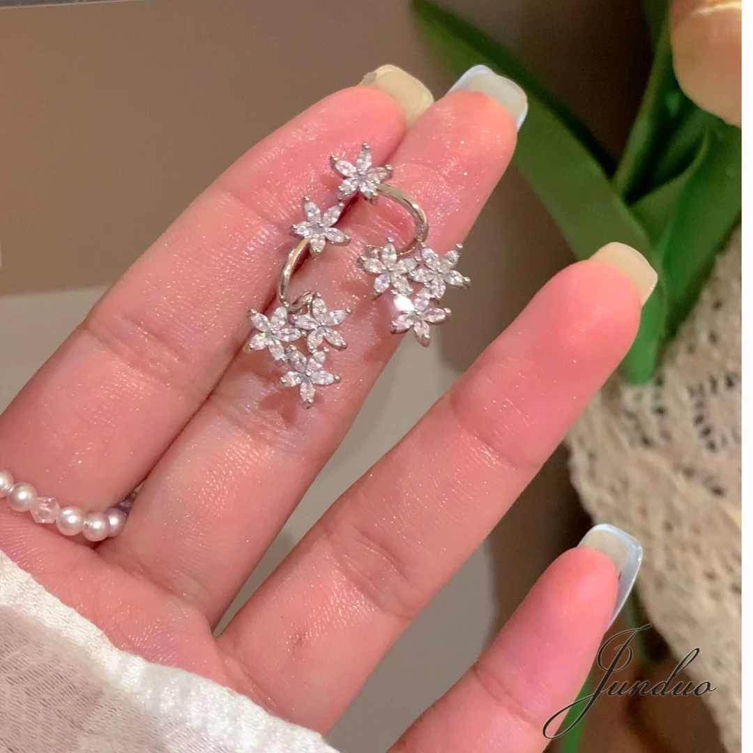 君朵饰品00615甜美气质花朵耳饰耳钉