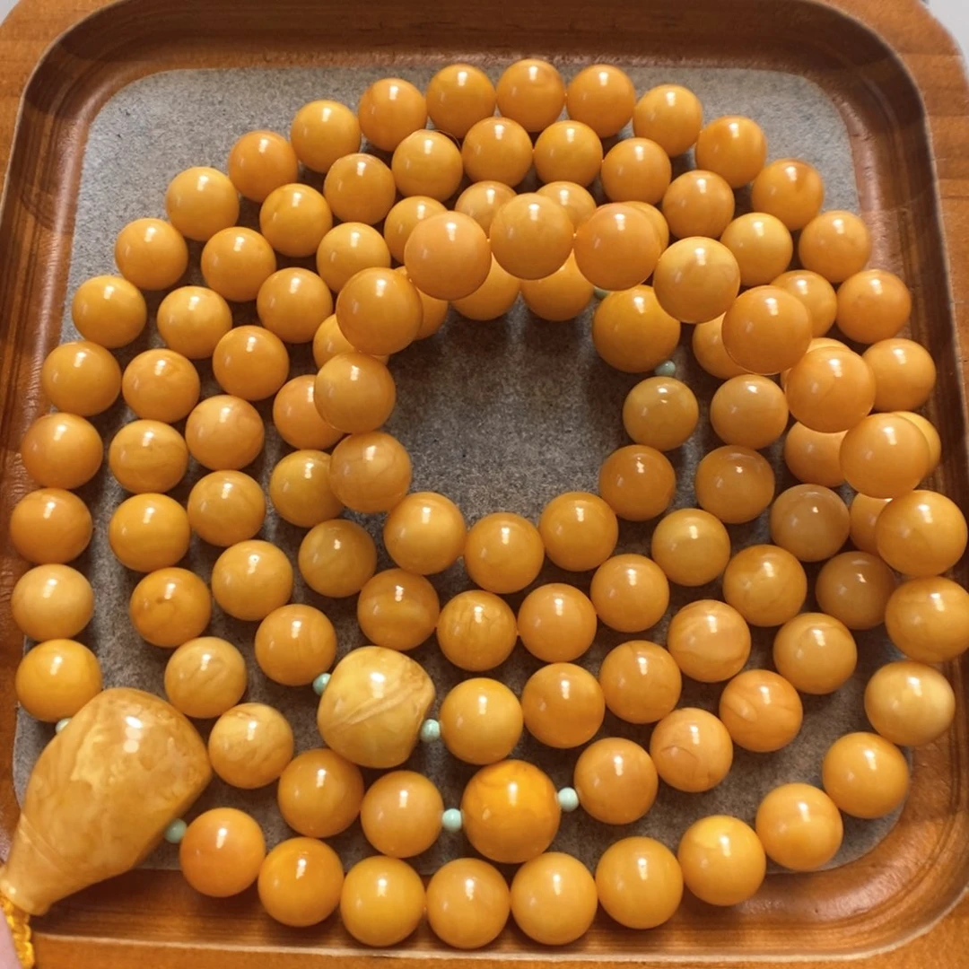 未镶嵌项链蜜蜡108
