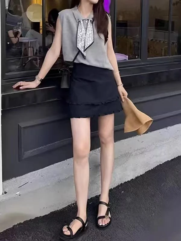 妞总家8832半身裙2025女新款高腰百搭气质短裙显瘦夏季时尚休闲