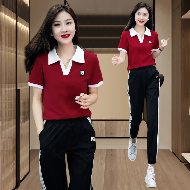 2025夏季新款女士运动服套装休闲时尚两件套爆款时尚洋气减龄时髦