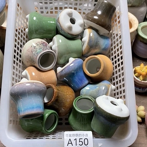 紫砂花盆150微瑕品口径2.5左右口不圆