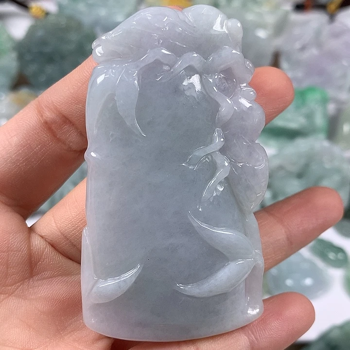 翡翠未镶嵌颈饰节节高升卡厚12+