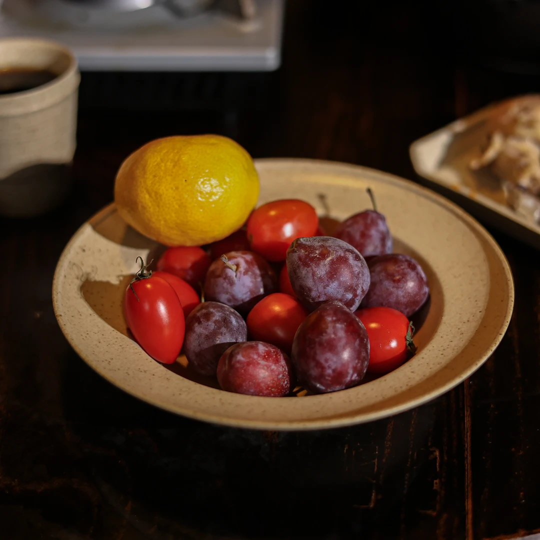 【静姐小院】月白釉-官帽盘茶道配件(灰念0678)