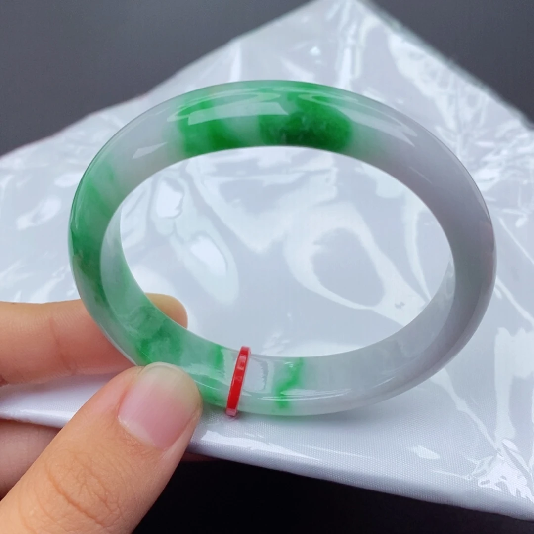 翡翠未镶嵌手镯（贵妃镯）54贵妃