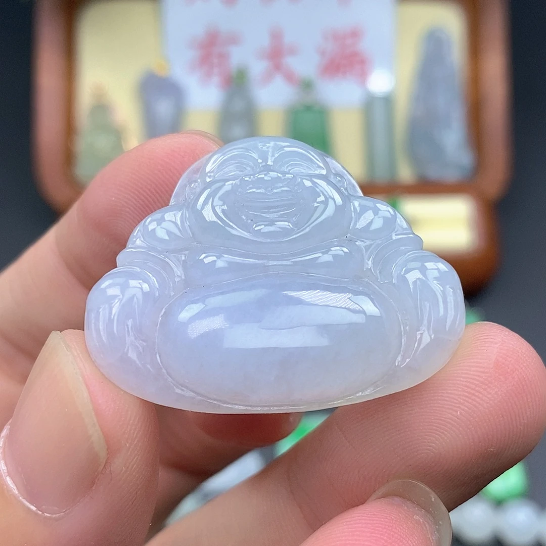 翡翠未镶嵌颈饰佛公