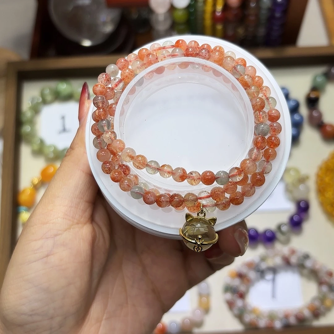 未镶嵌水晶手链金太阳手串3圈