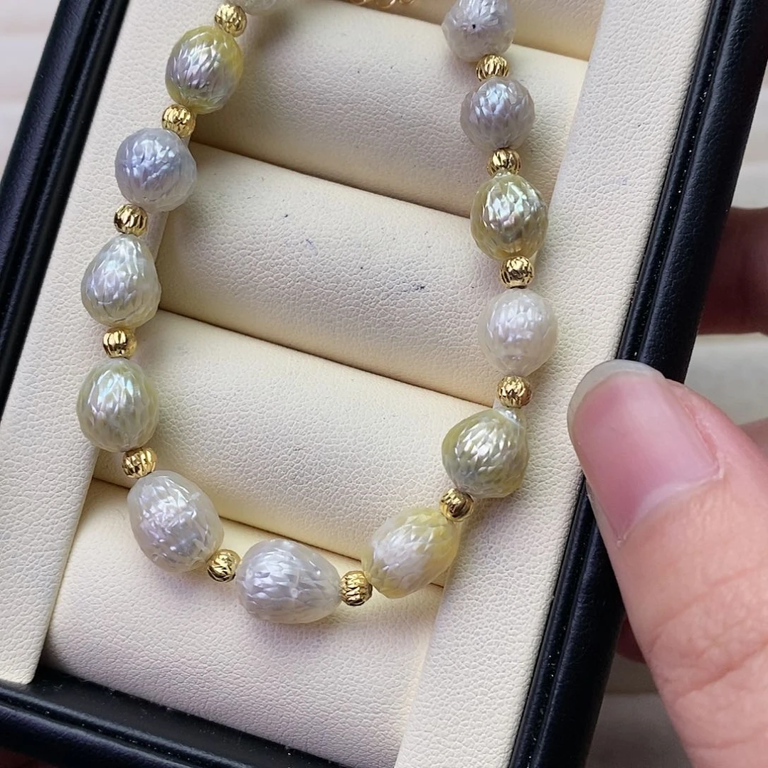 海水珍珠手绳银S925镶嵌