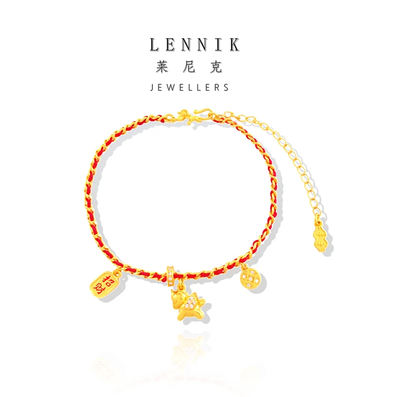 合金手链 lennik/lennik-JJ新中式小飞马红绳手链