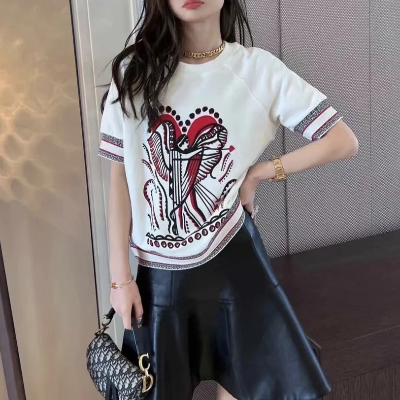 未使用 DIOR/迪奥  Dior 白色印花字母logo短袖T恤 XS 10212319