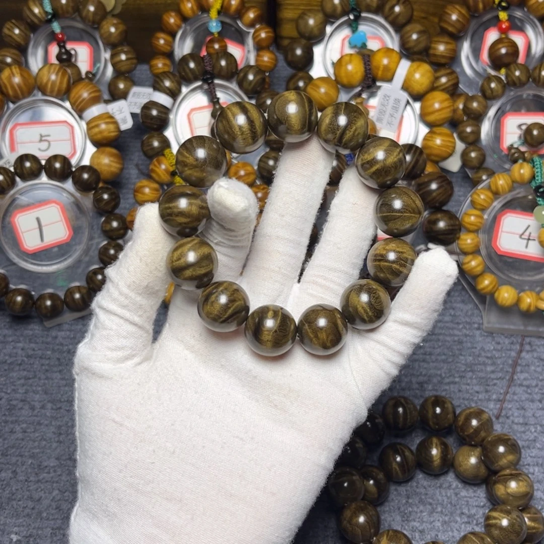 手串/手链楠木（金丝楠）阴沉绿1.8水波188