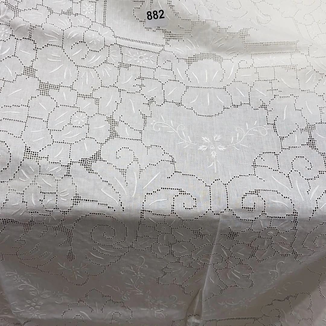 毛绒亚麻手绣扎目绣2.4✖️2.8床盖882号