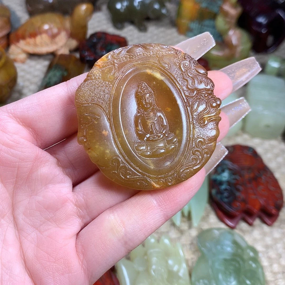 白玉菩提吊坠挂件