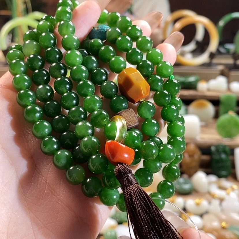 【闪购商品】和田玉项链8mm未镶嵌