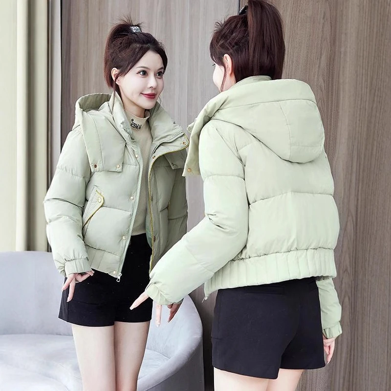厚款女士短款羽绒棉服2025冬季新款小个子棉衣面包服宽松加厚棉袄