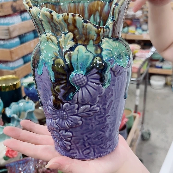 有孔.凑单10元陶瓷花盆发货！