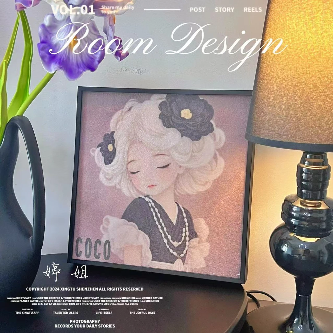 黑白轻奢现代简约客厅电视柜摆件高级感摆画卧室柜氛围感摆画高级