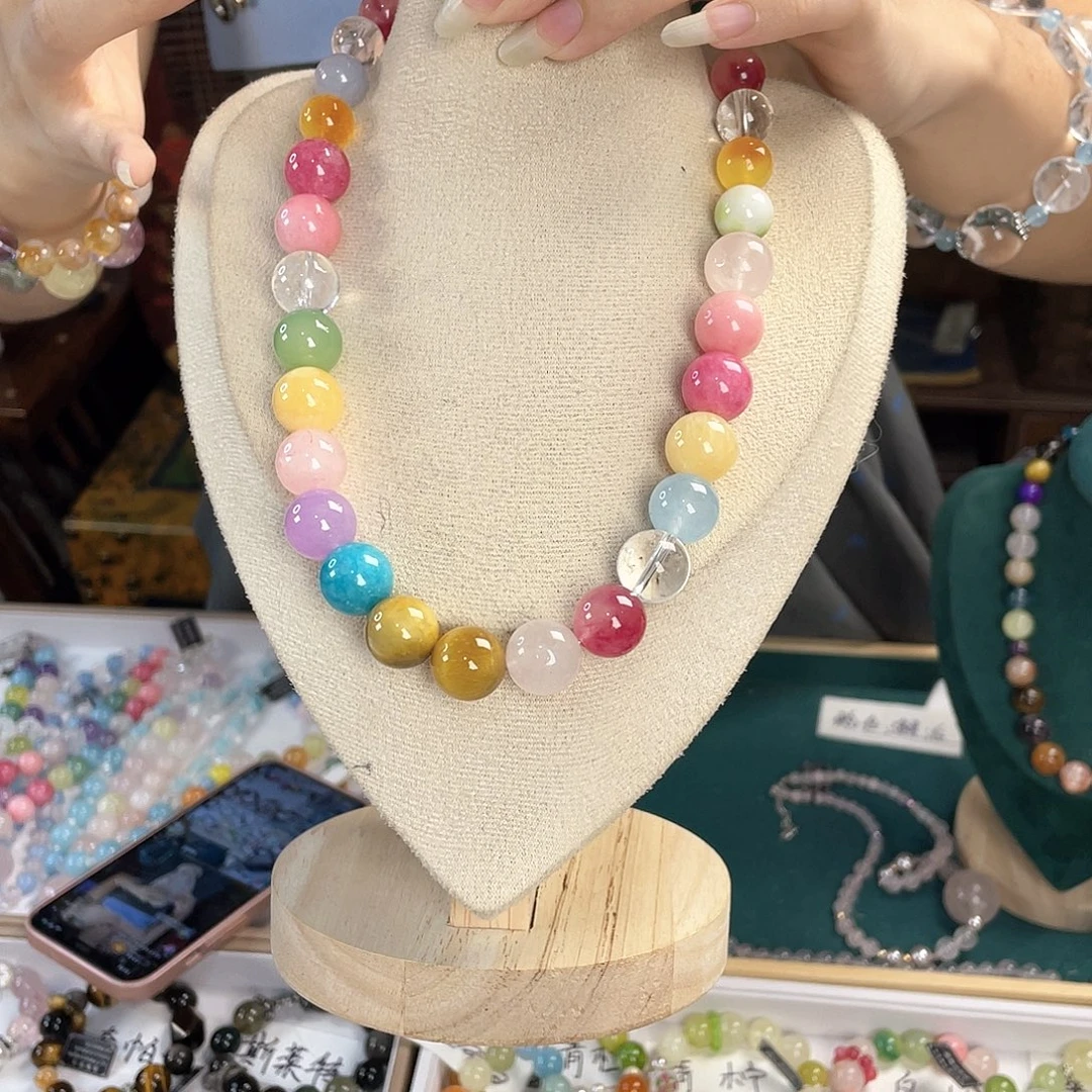 水晶手链银S925镀金镶嵌