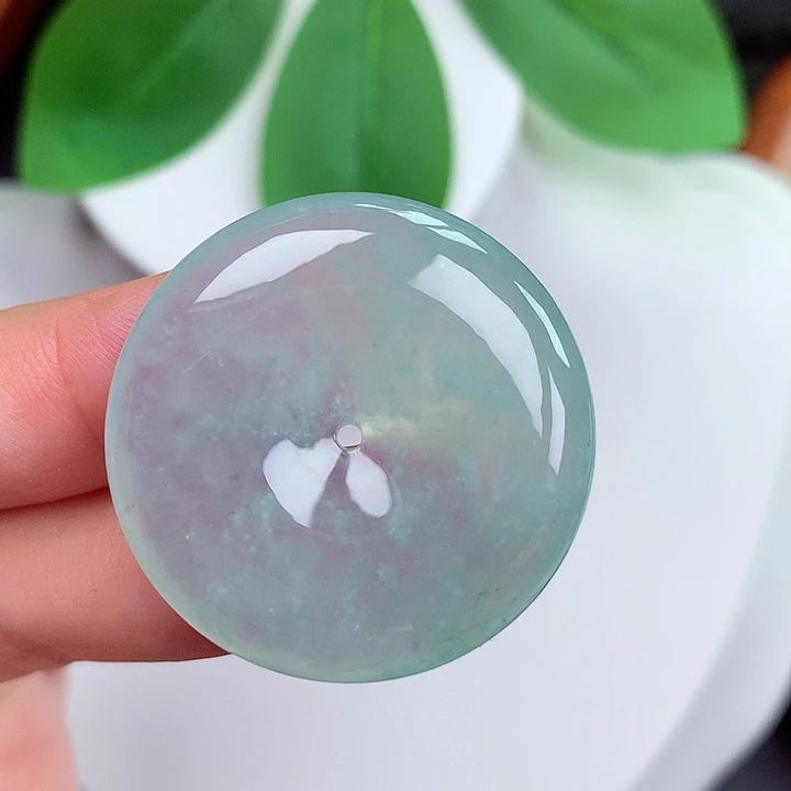 颈饰未镶嵌翡翠平安扣 31.8x6.1mm