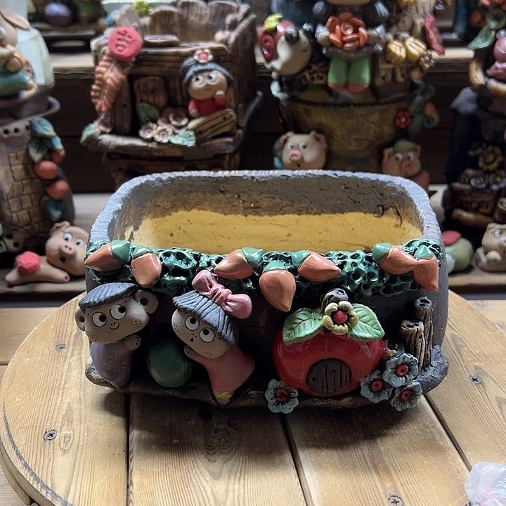 嘻哈多肉花盆百搭