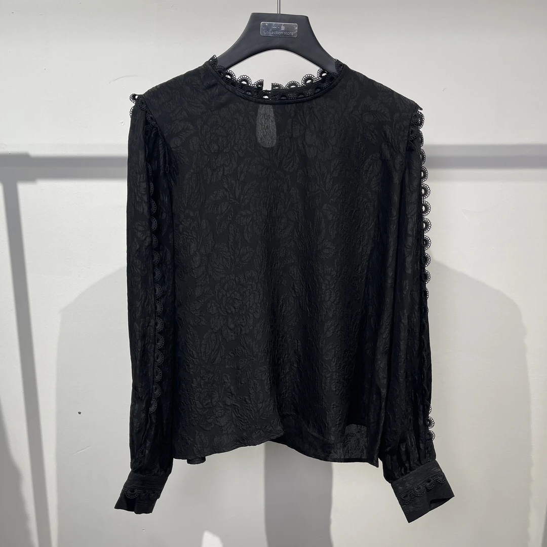 特价重工浮雕提花冠乐绉桑蚕丝古风上衣SSL-22012