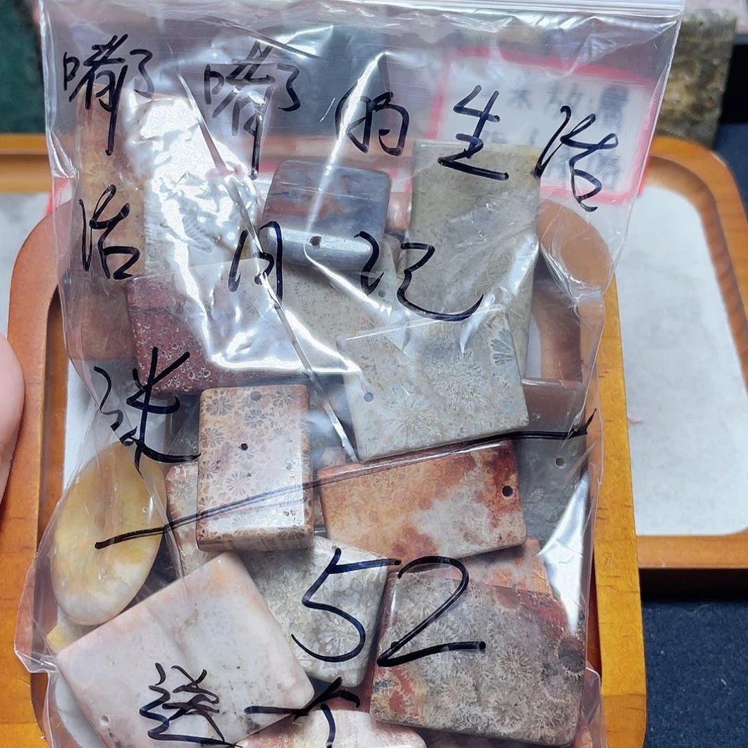 嘟***记硅化珊瑚（珊瑚玉）合金颈饰