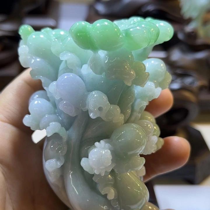 翡翠未镶嵌摆件白菜