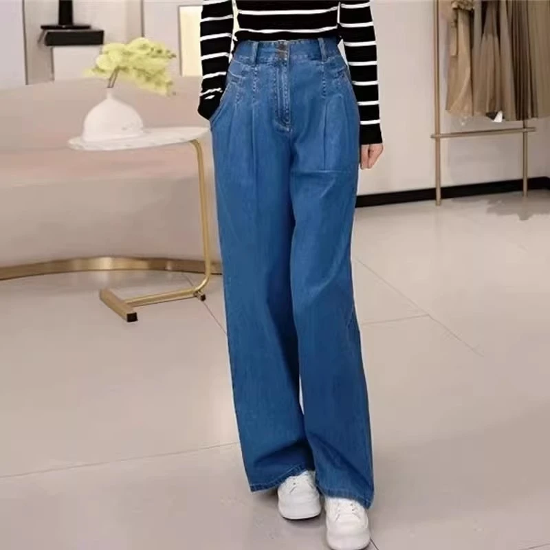 【商场同款正品】2025女装春秋百搭直筒牛仔阔腿裤袁衣都舍5100578