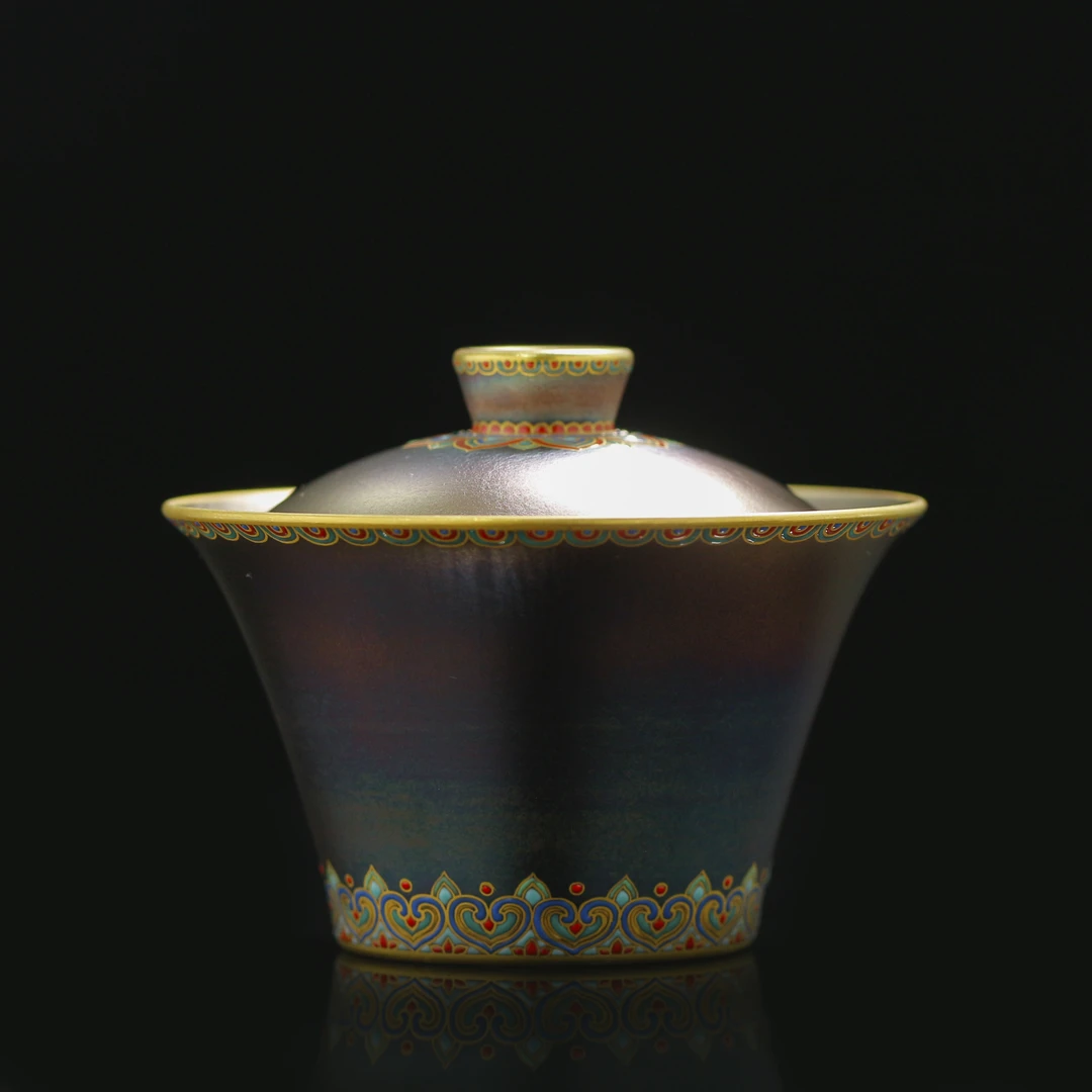 【晚晚专享】柴房重工珐琅窑宝小盖碗sku WF189