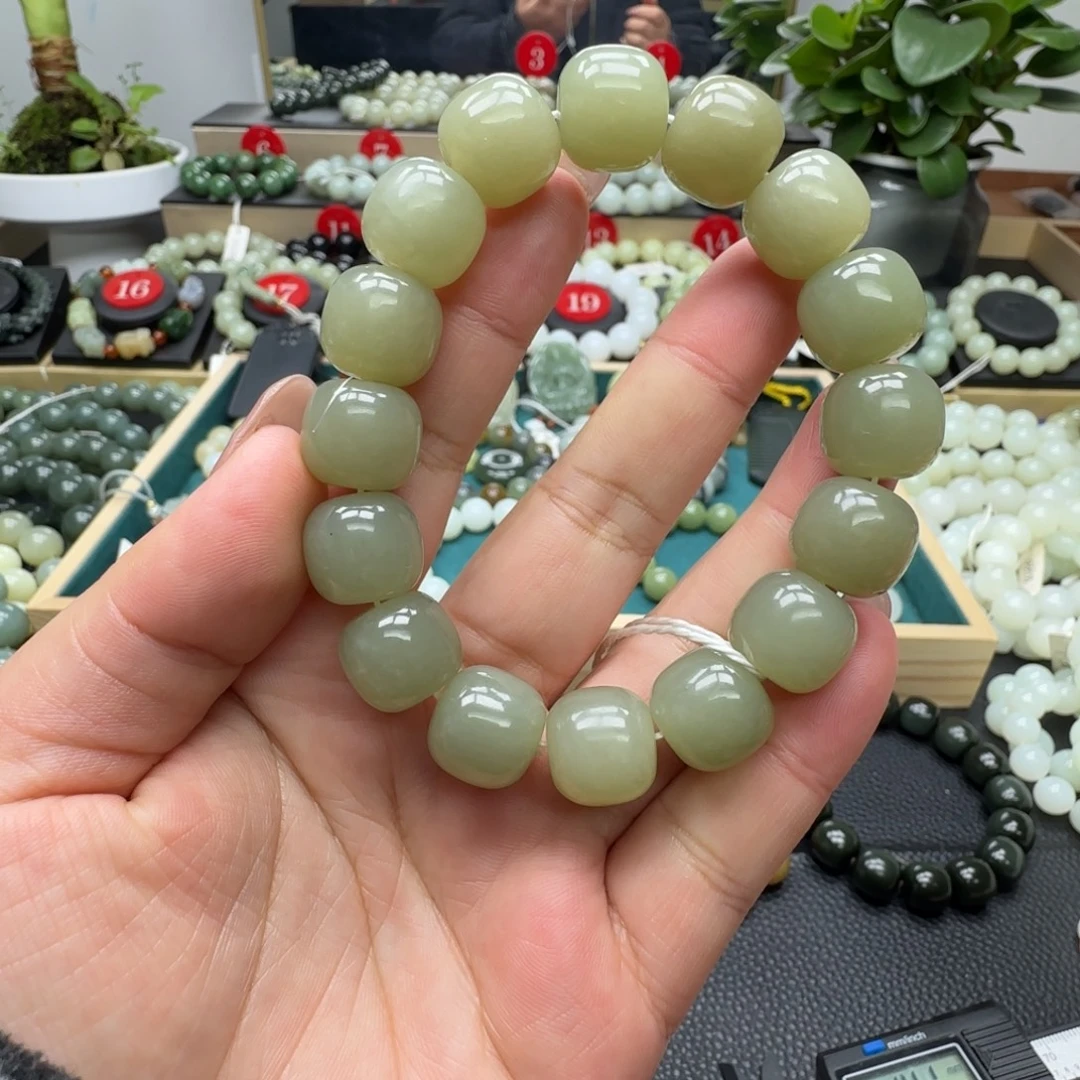 和田玉未镶嵌手链14