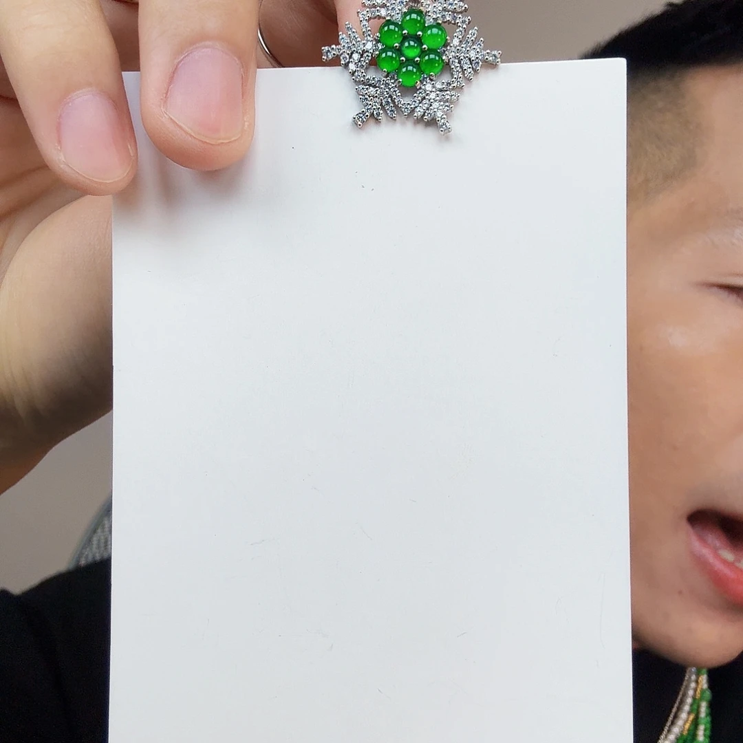 翡翠未镶嵌颈饰一件