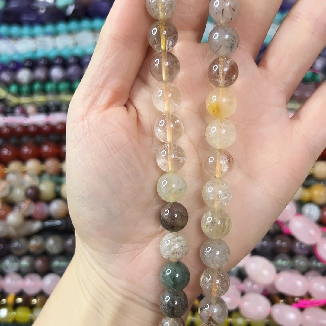 玛瑙/玉髓合金珠宝半成品 卡10彩发晶韦雪同款