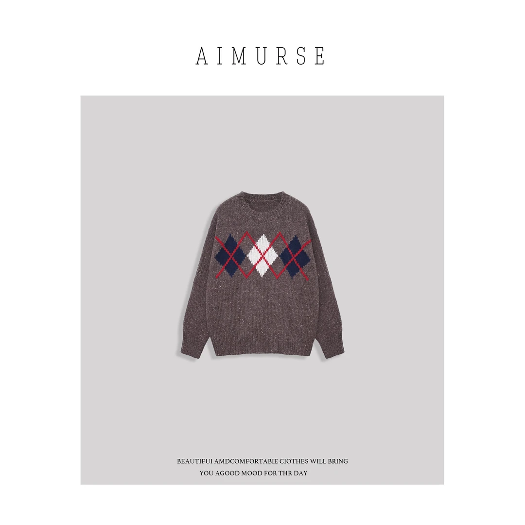 AIMURSE【深冬热巧】 小众设计师 冬季保暖百搭休闲毛衣 AM1139