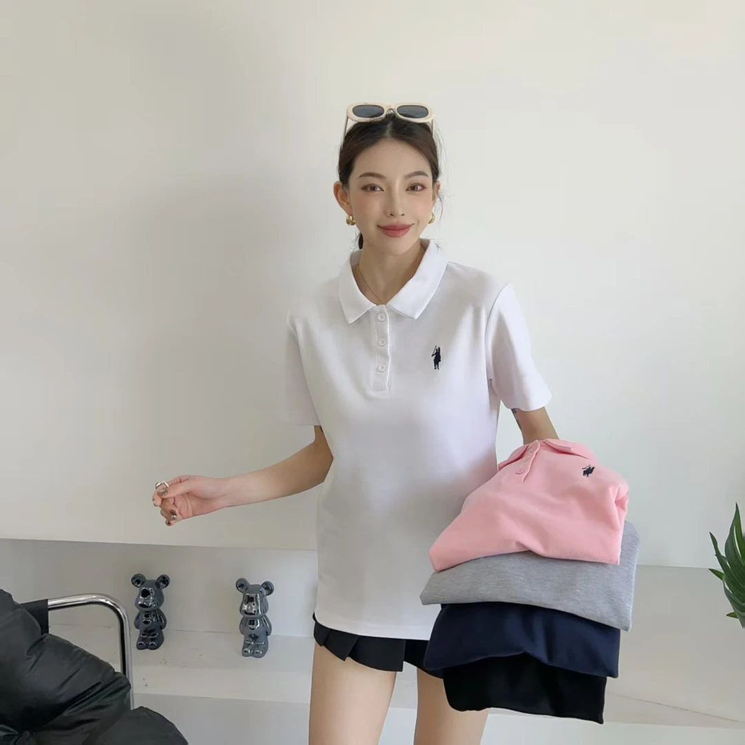 laohuPOLO修身百搭休闲气质时尚春夏女士显瘦简约短袖-2520