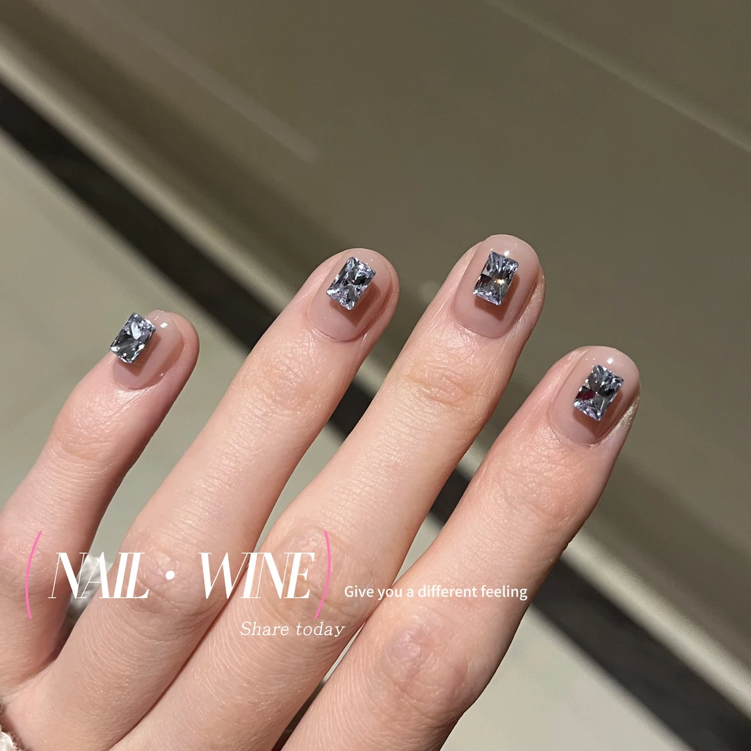 小小钻 （尝鲜价）纯手工2025新年款蓝粉色满手东周钻穿戴甲