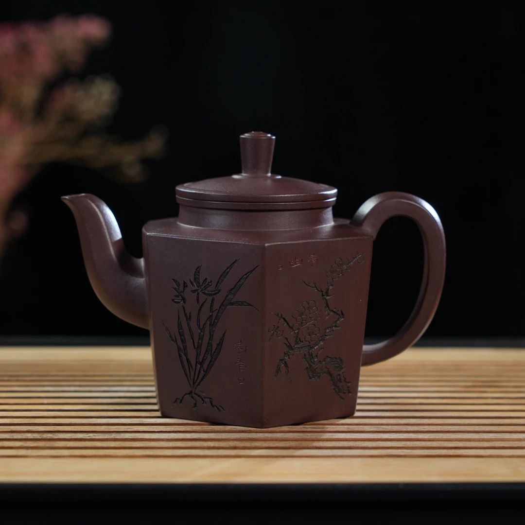 CZW2-034   蔡志卫  宜兴手工紫砂  梅兰竹菊