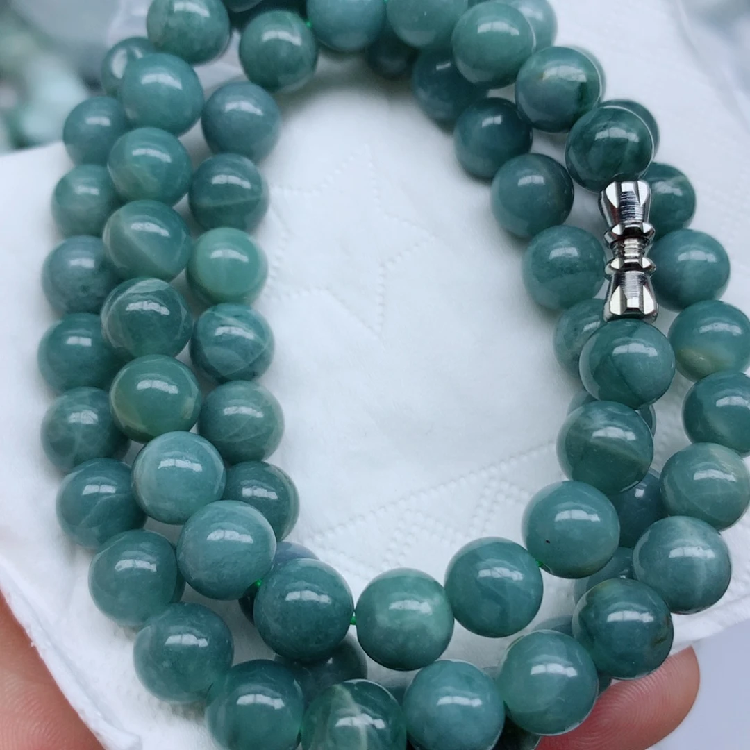 翡翠未镶嵌颈饰珠珠子