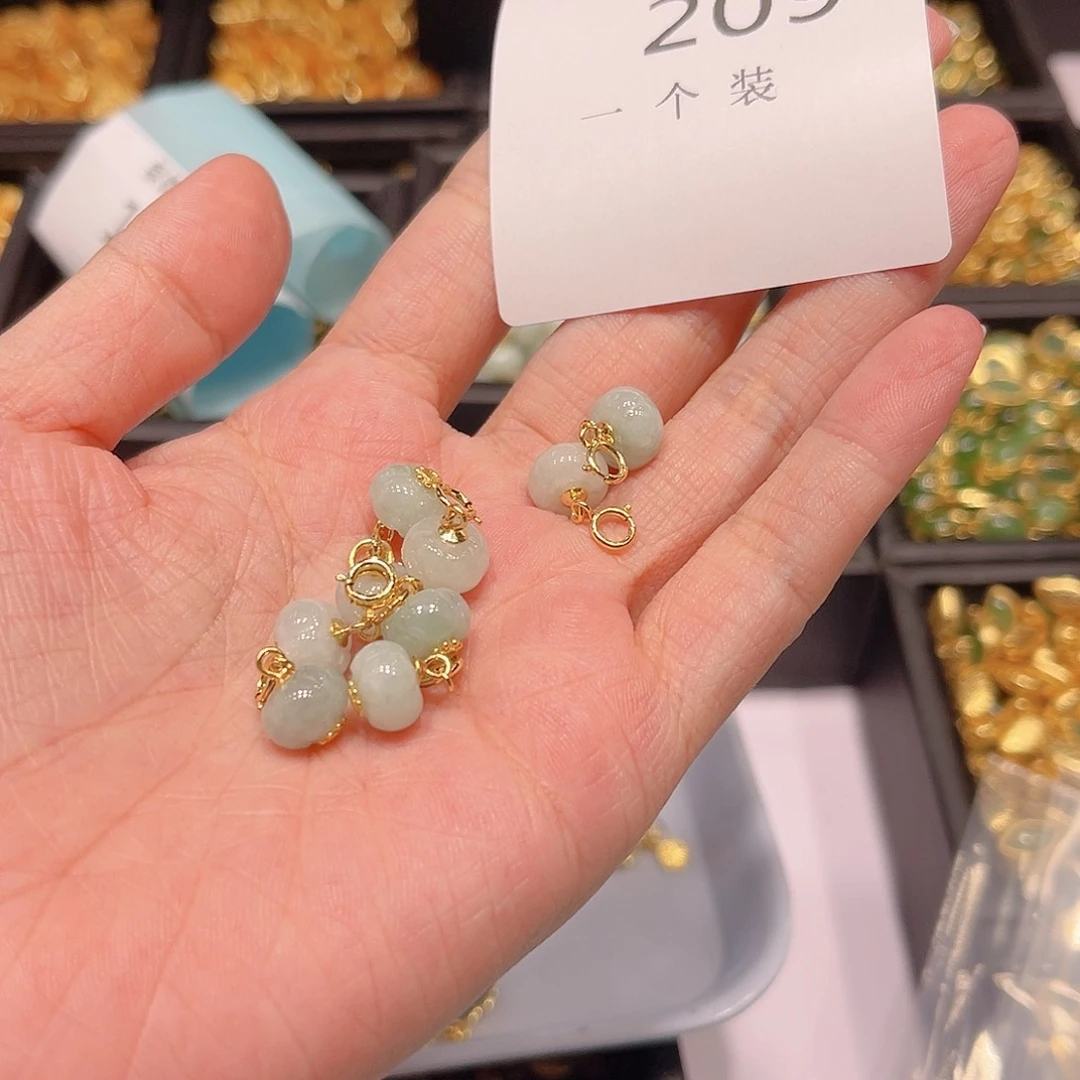 水晶珠宝半成品银S925镀金镶嵌209 。