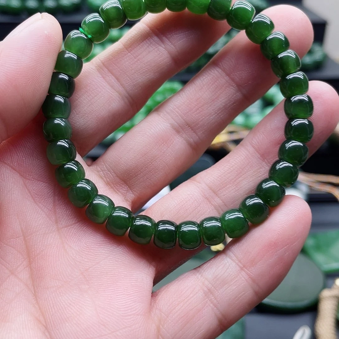 和田玉（碧玉）未镶嵌手链