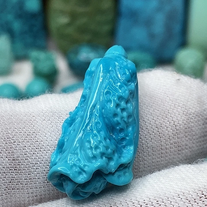 绿松石未镶嵌天然原矿 地大质检