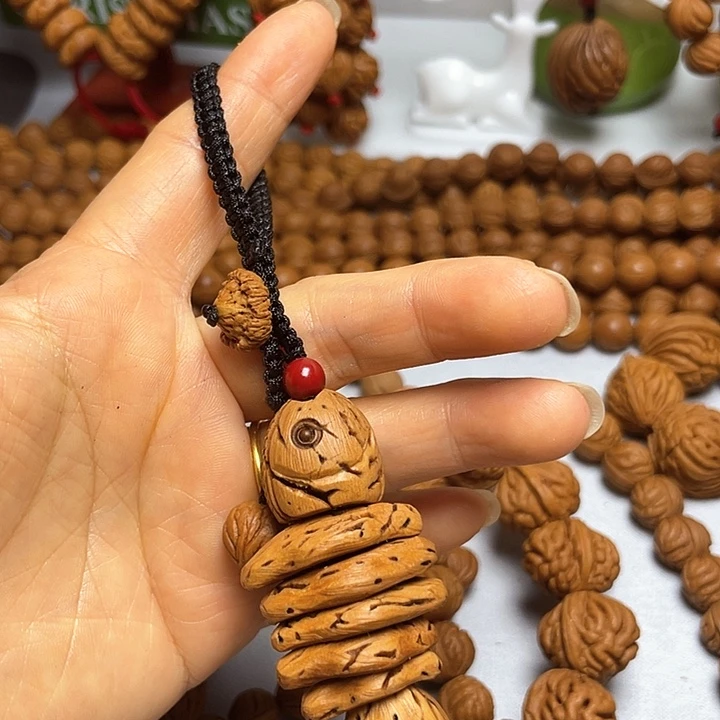 吊坠桃核木*李秦岭龙纹鱼挂件