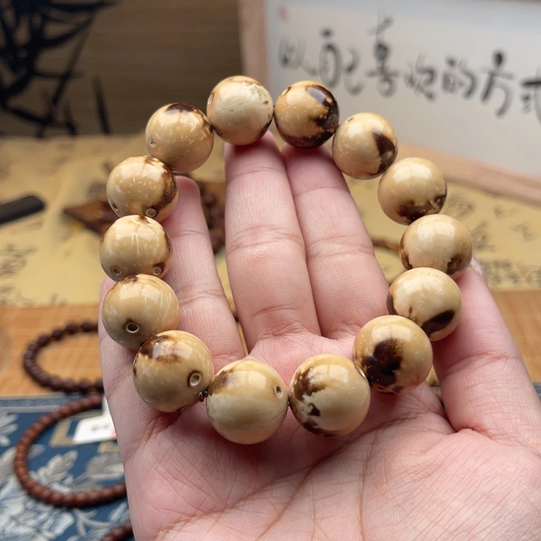 紫金鼠手串半实心熊猫光珠18