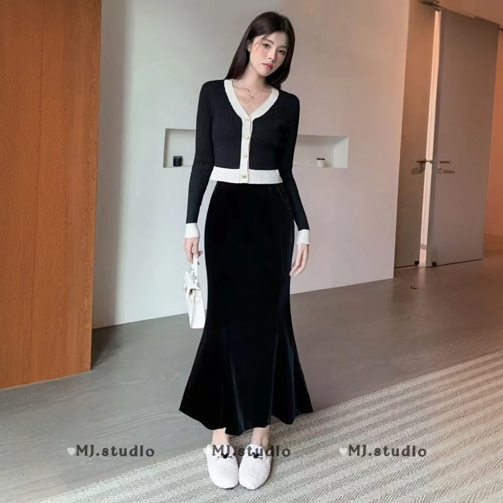 M.J 2148加厚鱼尾半身裙